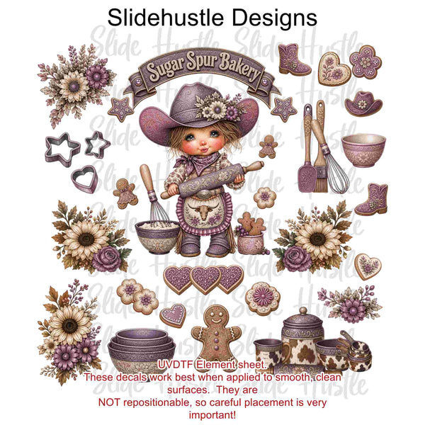 UVDTF Element Sheet, Sugar Spur Bakery, 11x11", VF905 ES11