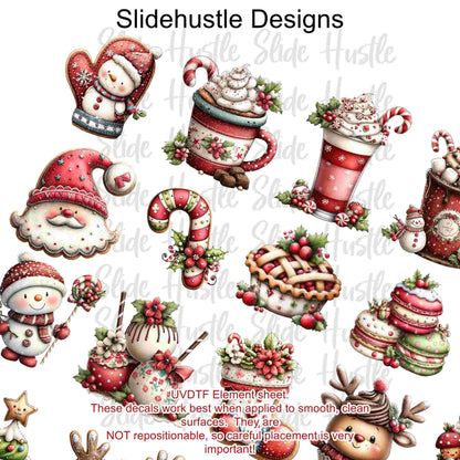UVDTF Element Sheet, Christmas characters, 11x11", VF905 ES7
