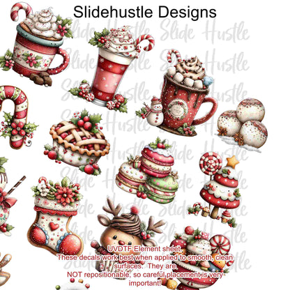 UVDTF Element Sheet, Christmas characters, 11x11", VF905 ES7