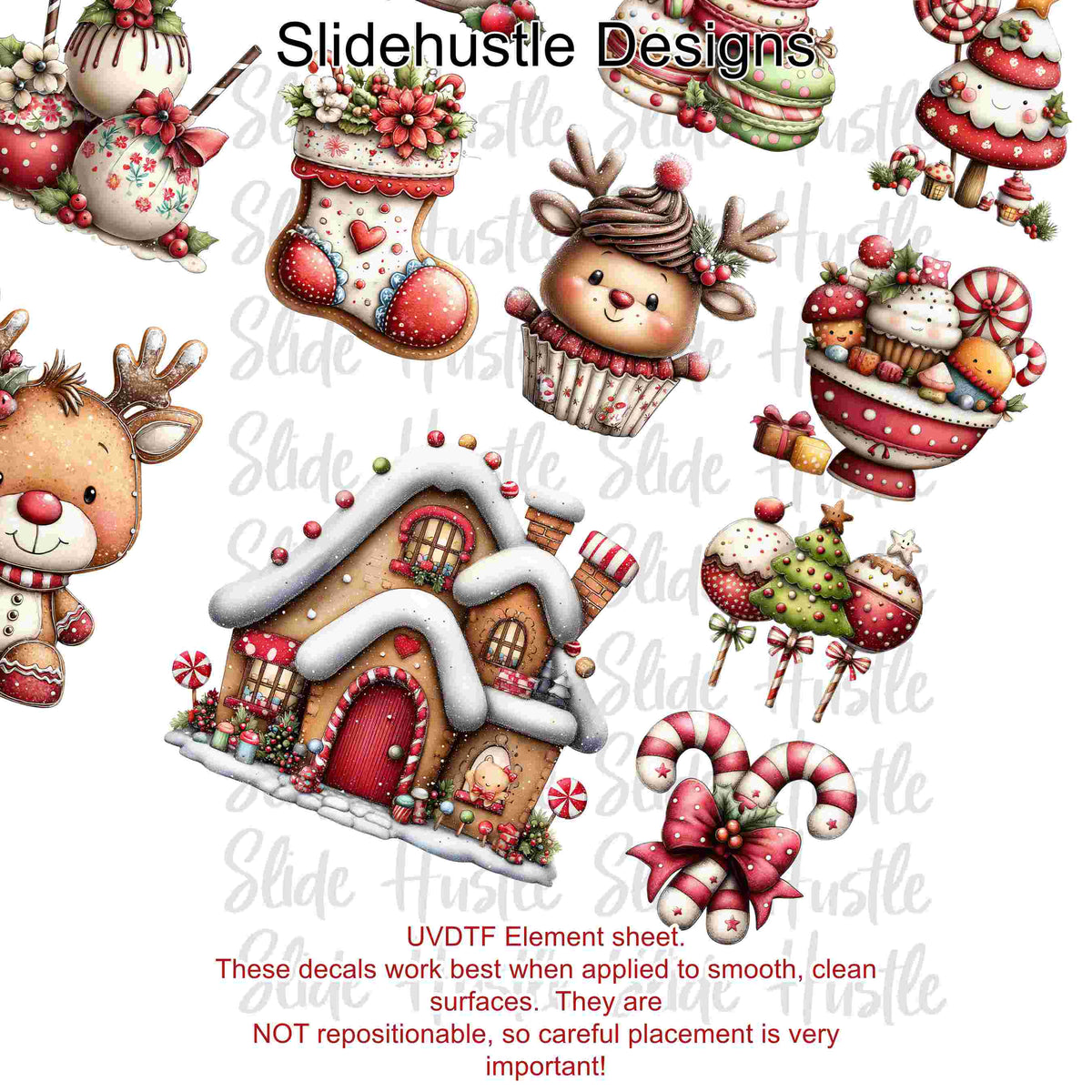 UVDTF Element Sheet, Christmas characters, 11x11", VF905 ES7