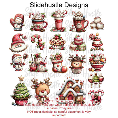 UVDTF Element Sheet, Christmas characters, 11x11", VF905 ES7