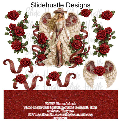 UVDTF Element Sheet, Christmas Cowgirl Angel, 11x11", VF905 ES8