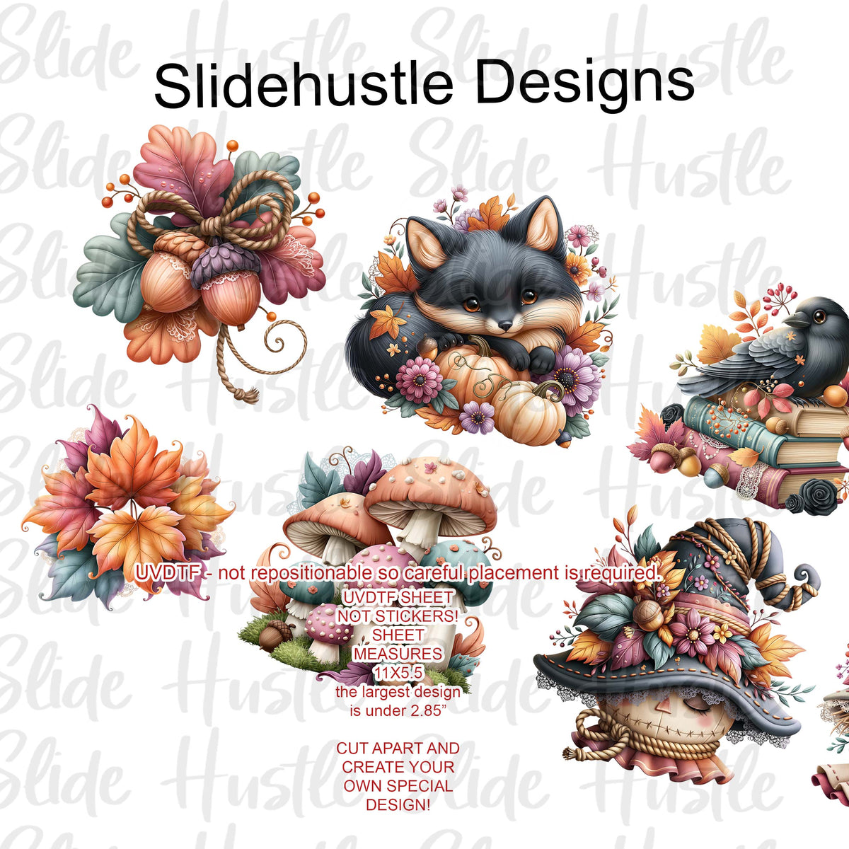 UVDTF 1/2 Element Sheet, Fall Designs for Tumblers, VF905 HS12