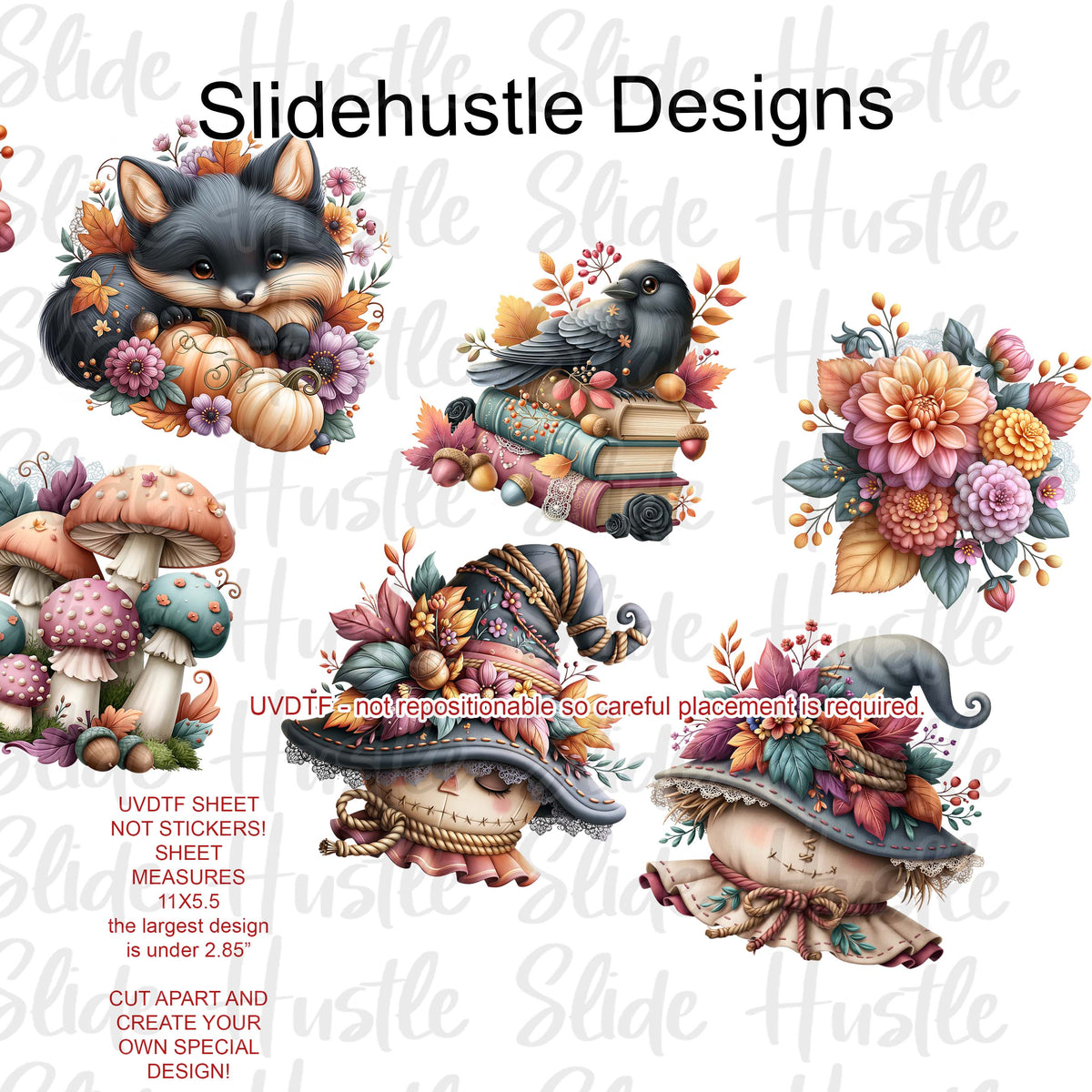 UVDTF 1/2 Element Sheet, Fall Designs for Tumblers, VF905 HS12