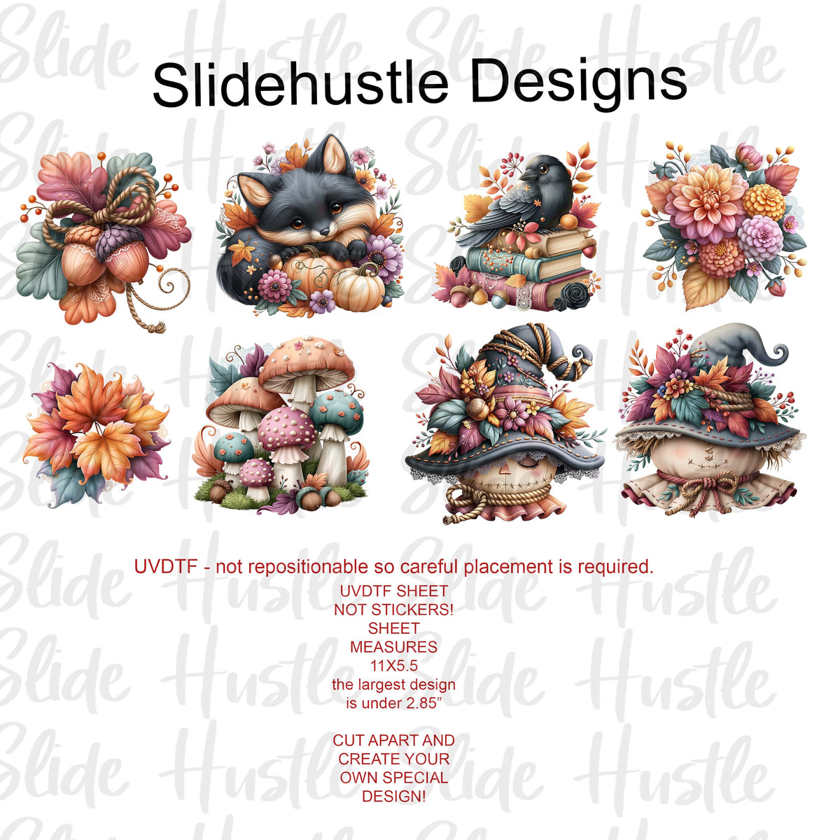 UVDTF 1/2 Element Sheet, Fall Designs for Tumblers, VF905 HS12