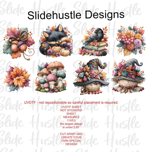 UVDTF 1/2 Element Sheet, Fall Designs for Tumblers, VF905 HS12