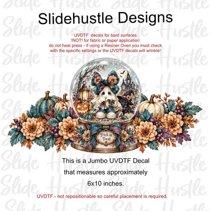 UVDTF Jumbo Decal, 6x10", Halloween Ghost Snow Globe, VF905 HS4