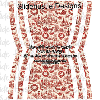 Bow Tie  Design, Winter scenes, choose 20 or 30 ounce, VF906 KC1