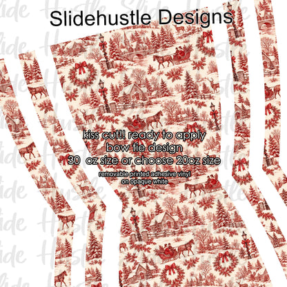 Bow Tie  Design, Winter scenes, choose 20 or 30 ounce, VF906 KC1