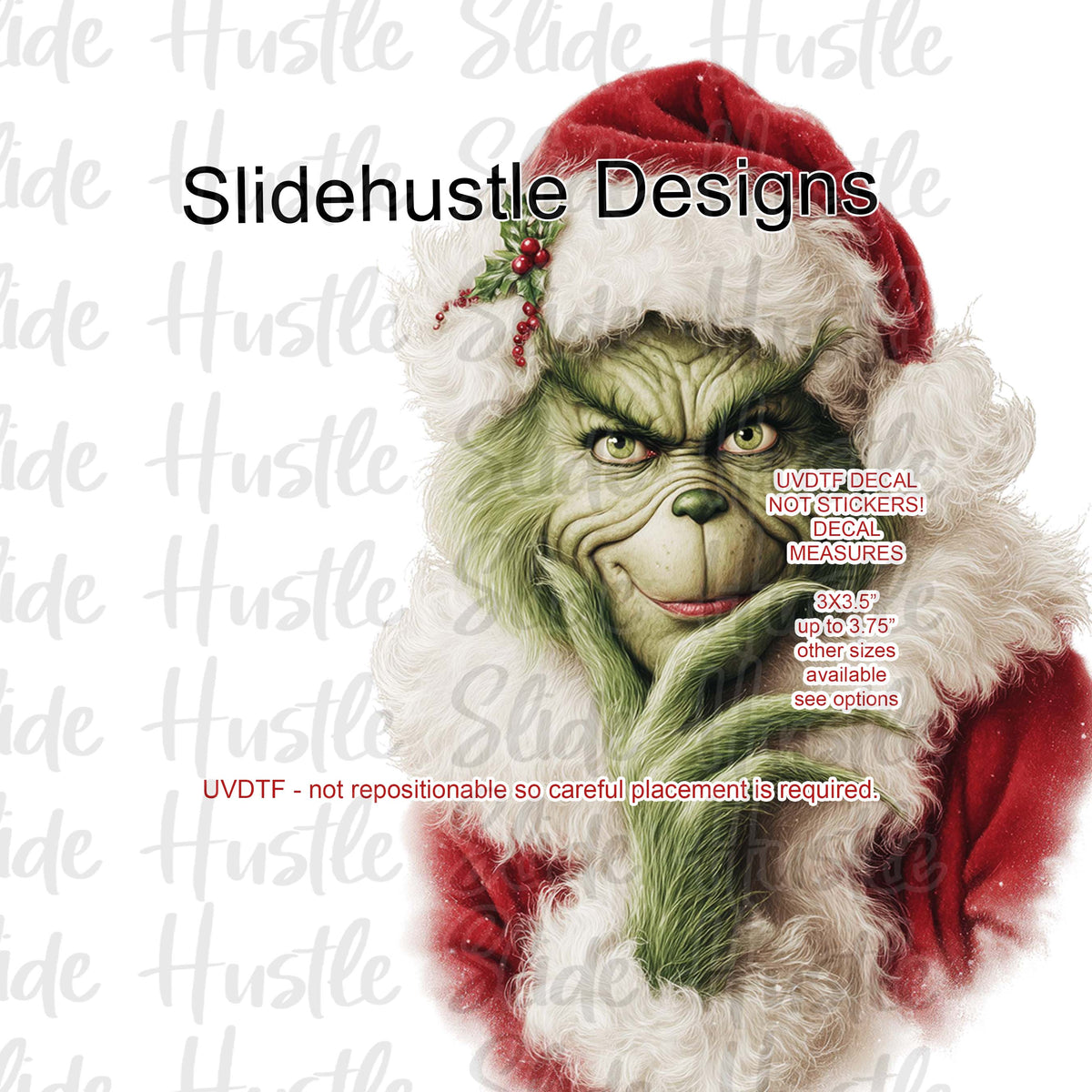 UVDTF Decal, Christmas Grinch, VF906 S17